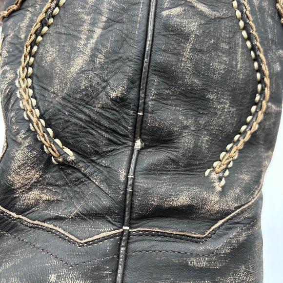 Dan Post Black and Brown Cowboy Boots - Picture 11 of 16